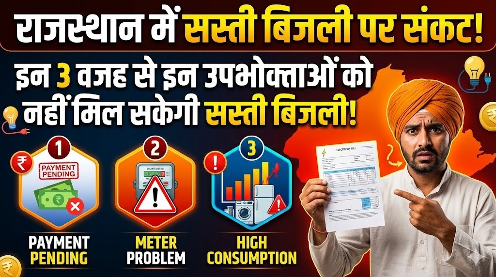 राजस्थान में सस्ती बिजली पर संकट: इन 3 वजह से इन उपभोक्ताओं को नहीं मिल सकेगी सस्ती बिजली!