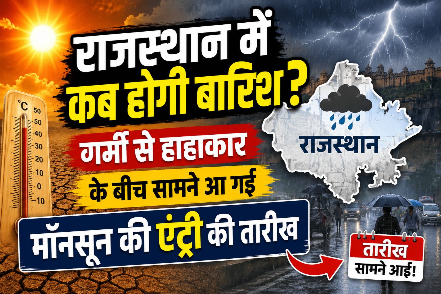 राजस्थान में कब होगी बारिश? गर्मी से हाहाकार के बीच सामने आ गई मॉनसून की एंट्री की तारीख