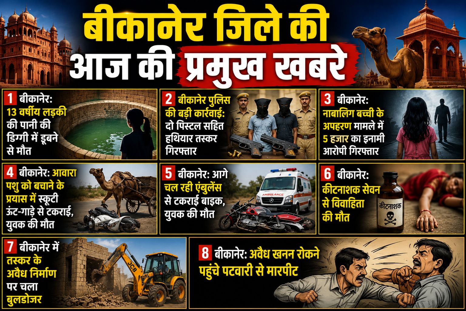 बीकानेर जिले की आज की प्रमुख खबरें